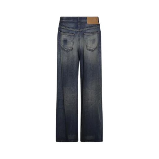 Drawstring Wide-Leg Jeans