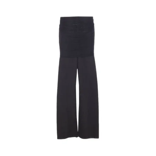 Gathered High-Rise Jeans