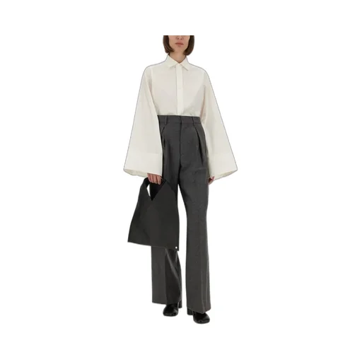 Bell-Sleeved Cropped Shirt
