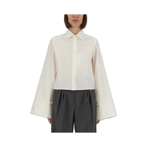 Bell-Sleeved Cropped Shirt