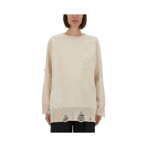 Distressed Crewneck Sweatshirt