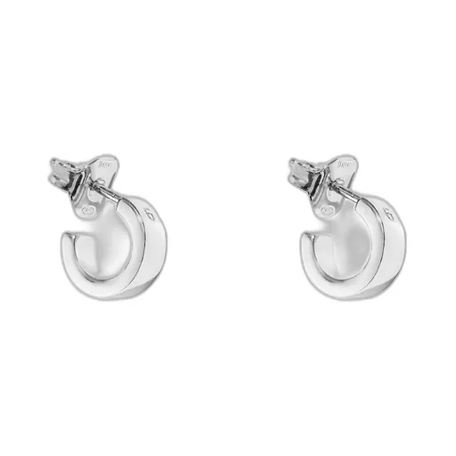 Numeric Engraved Hoop Earrings