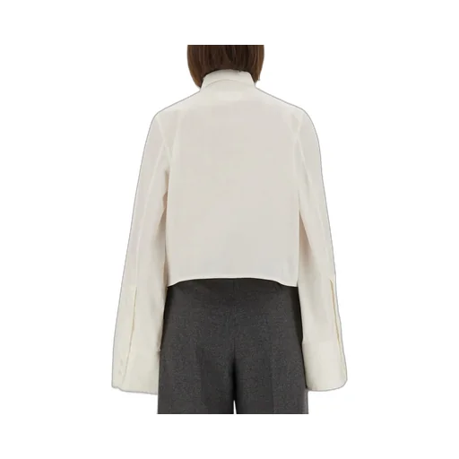Bell-Sleeved Cropped Shirt