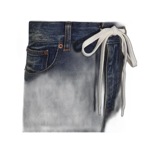 Drawstring Wide-Leg Jeans