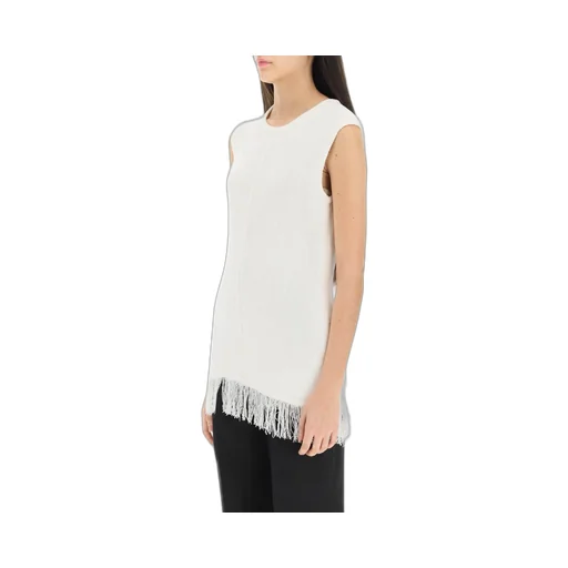 Fringed Knit Tank Top