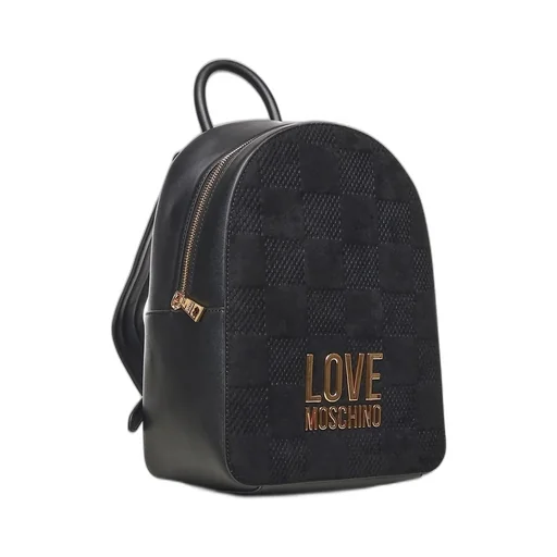 Logo Lettering Checked Backpack
