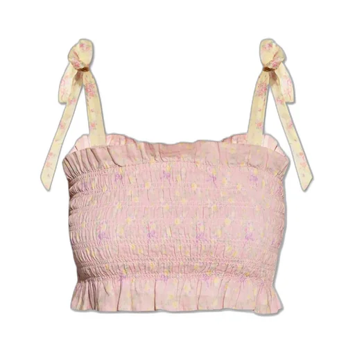 Corbin Smocked Crop Top
