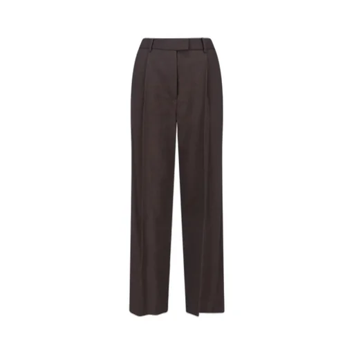 Pleated Straight-Leg Trousers
