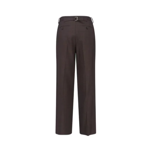 Pleated Straight-Leg Trousers