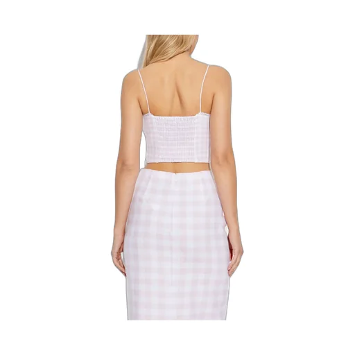 Gingham Bustier Top