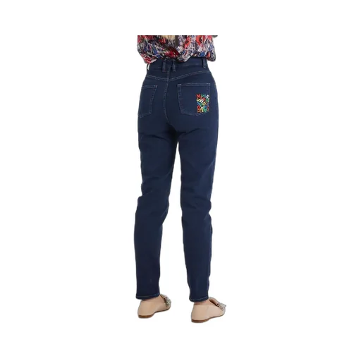 Logo Embroidered High-Waisted Jeans