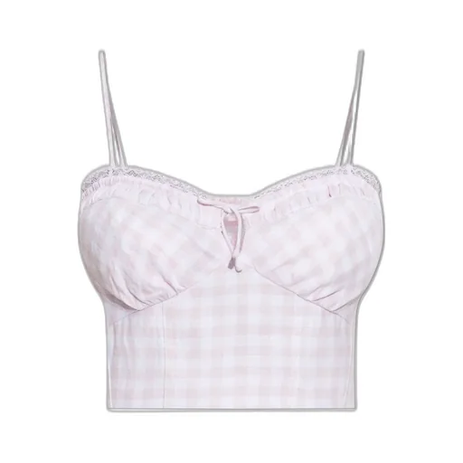 Gingham Bustier Top