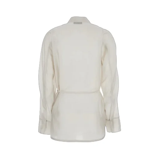 Shirt With Collar And Rear Strap