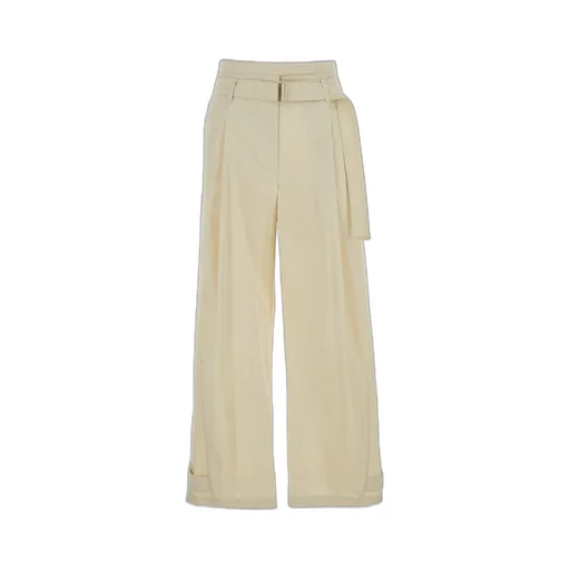 Double Belt Pleated Pants