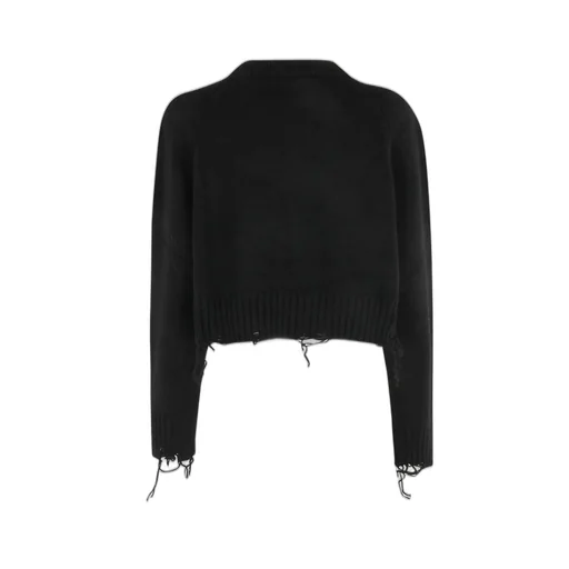 Distressed Cropped Pullover