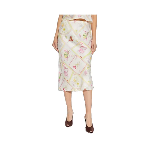 Floral Print Midi Skirt