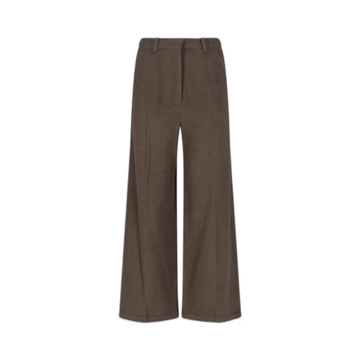 Pleated Straight-Leg Trousers