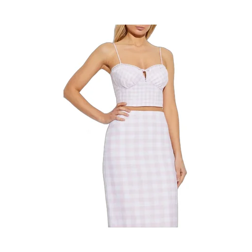 Gingham Bustier Top