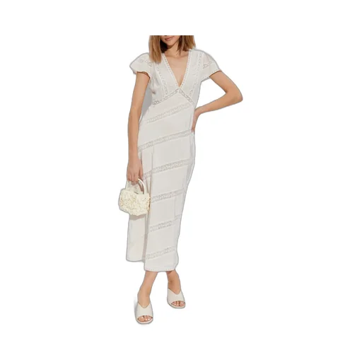 Lace Trim Midi Dress