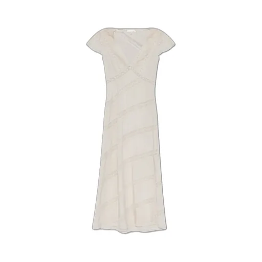 Lace Trim Midi Dress