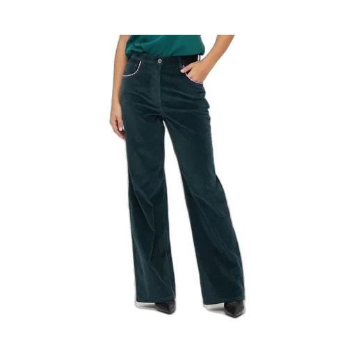 Wide-Leg Velvet Trousers