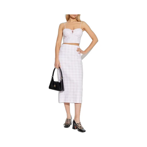 Gingham Bustier Top