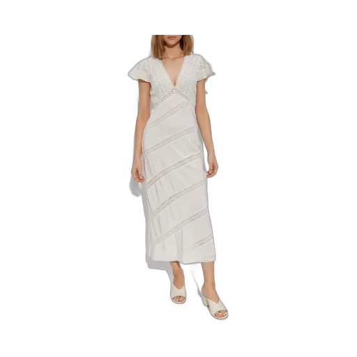 Lace Trim Midi Dress
