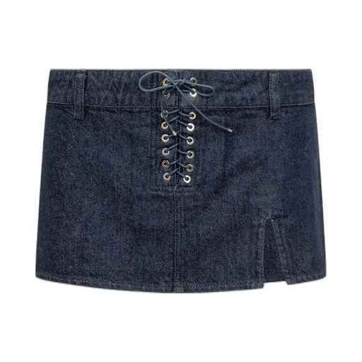 Lace-Up Mini Skirt