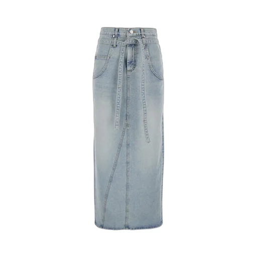 High-Waisted Belted Skirt