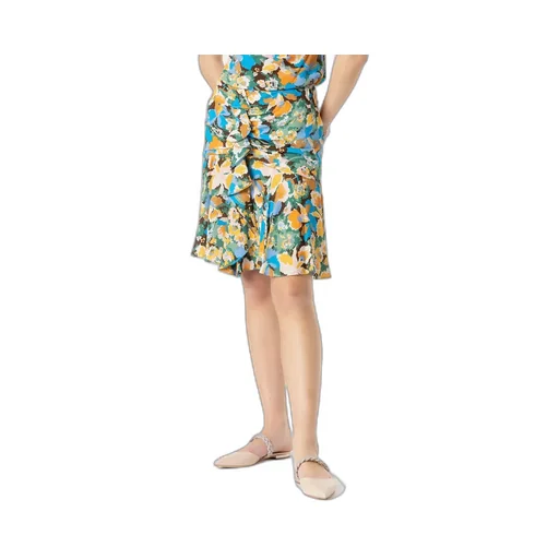 Floral Printed Pleated Mini Skirt