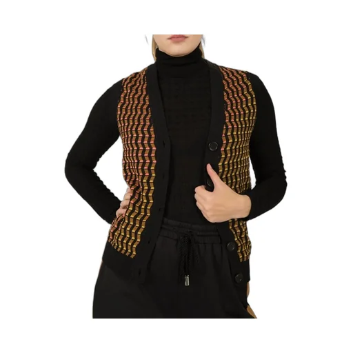 Geometric Printed Knit Waistcoat