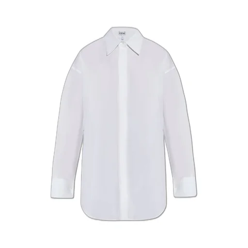 Curved Hem Buttoned Shirt