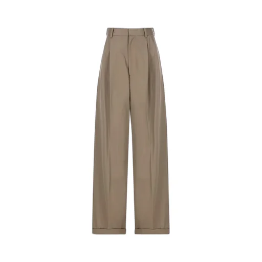 Mid-Rise Pleated Trousers