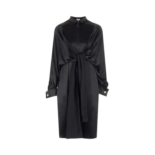 Draped Shirt Dress