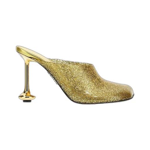 Glitter Finish Toy Mules