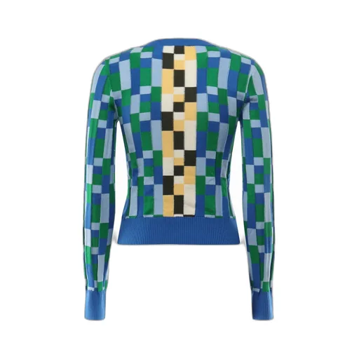 Anagram Geometric Pattern Intarsia Jumper