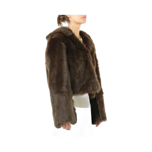 Hooded Faux Fur Coat