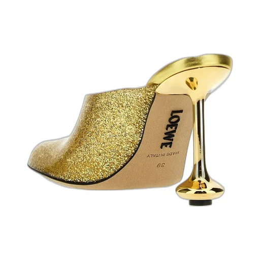 Glitter Finish Toy Mules