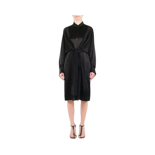 Draped Shirt Dress