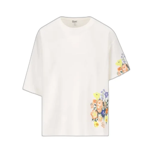 Floral Embroidered Crewneck T-Shirt