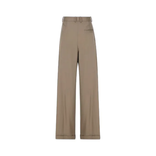 Mid-Rise Pleated Trousers