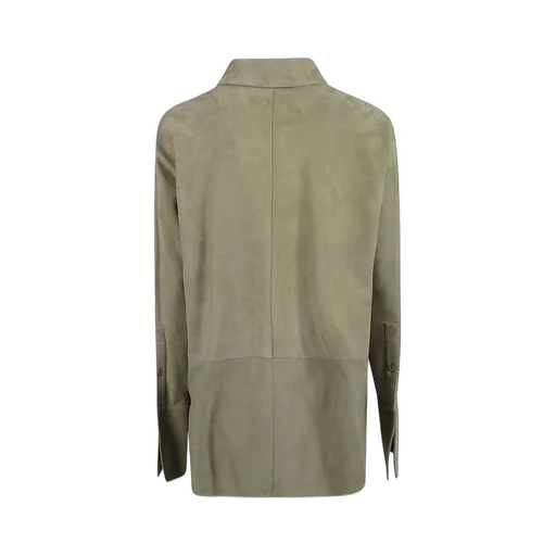Long-Sleeved Draped Shirt