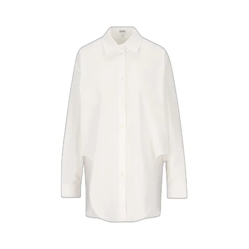 Asymmetric Hem Poplin Shirt