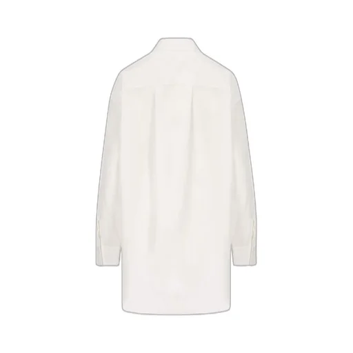Asymmetric Hem Poplin Shirt