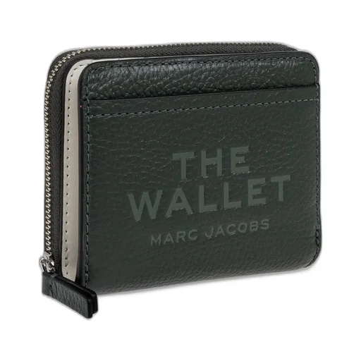 Logo Printed Zipped Mini Compact Wallet