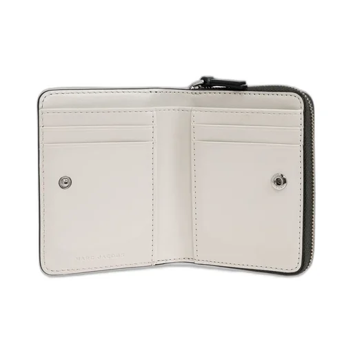 Logo Printed Zipped Mini Compact Wallet