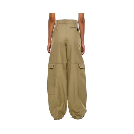 High-Waist Wide-Leg Cargo Trousers