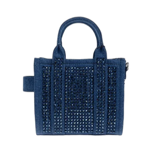 The Crystal Denim Crossbody Tote Bag
