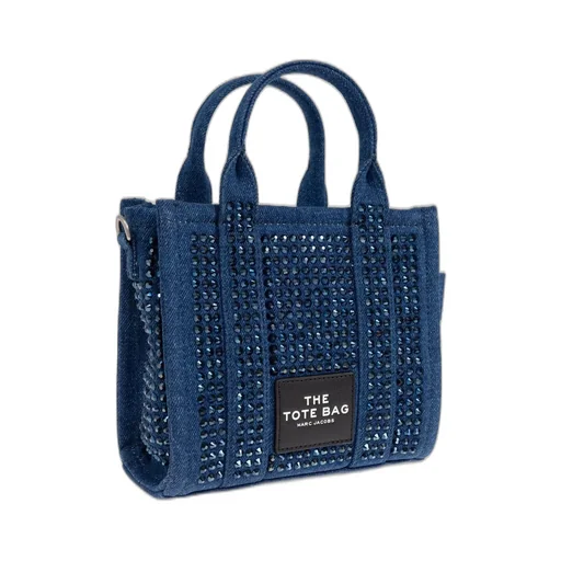 The Crystal Denim Crossbody Tote Bag