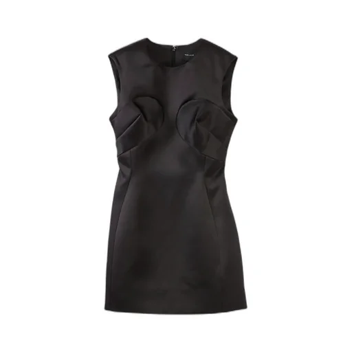 Seamed Up Satin Dress